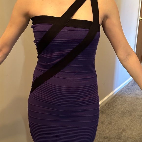 Purple mini dress rayon and spandex - Picture 4 of 4